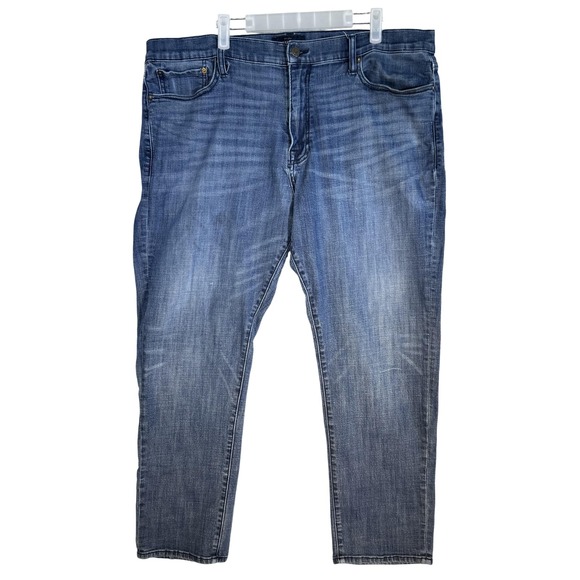 Lucky Brand Jeans Mens 40x30 Blue 410 Athletic Slim Whiskered Medium Wash Denim - Picture 1 of 12